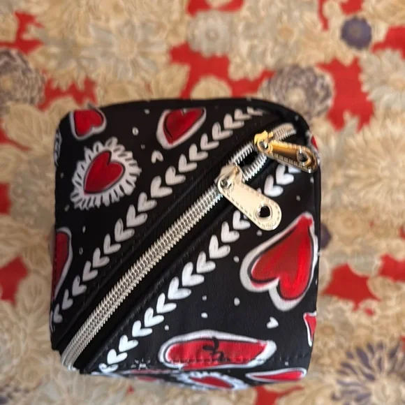 Brighton Love Black and Red Heart Cosmetic Case - Picture 4 of 10